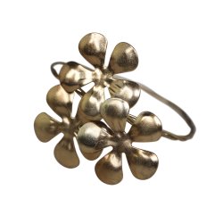 Servietring m. blomster