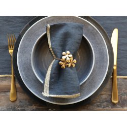 Servietring m. blomster