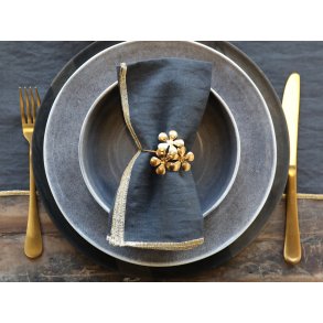 Servietring m. blomster
