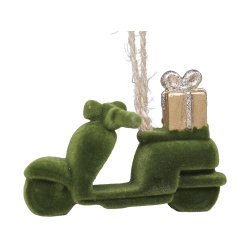 Velour scooter med gave, til ophng