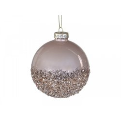 Julekugle med glimmer