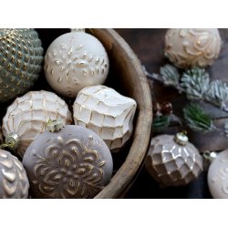 Julekugle med guld mnster