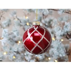 Julekugle med glimmertern fra Chic Antique