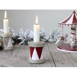 Lysestage tromme med glimmer fra Chic Antique