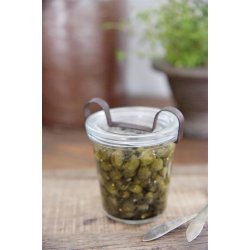 Glaskrukke med lg - vintage - 2,8