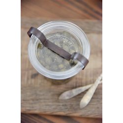 Glaskrukke med lg - vintage - 2,8