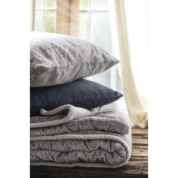 Pudebetrk velour stvet lilla m/print 