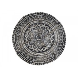 Rundt tppe med blomsterprint