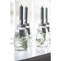 Krukkestage med metallg til bede -eller kronelys