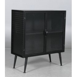 Vitrineskab i industrielt design