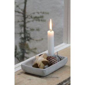 Lysestage til 1 bedelys af cement - Ib Laursen