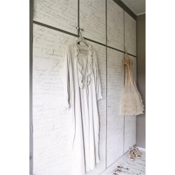 Tapet med tekst - creme fra Vintage paint