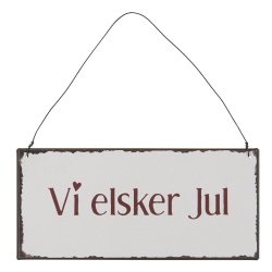 Metalskilt: Vi elsker jul