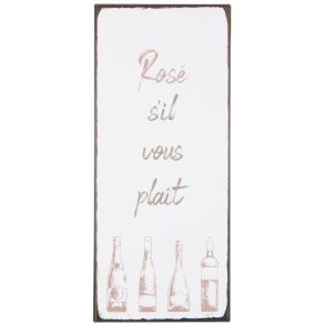 Metalskilt Rosé s'il vous plaît fra Ib Laursen
