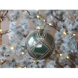 Julekugle med glimmertern fra Chic Antique