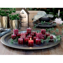 Firkantede kalenderlys fra Chic Antique