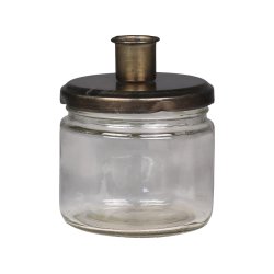 Lysestage med glasholder