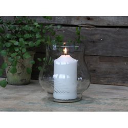 Vase m. slibninger i glas