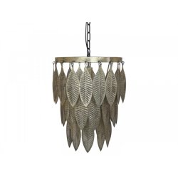 Lampe med metal dekoration