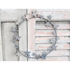 Krans med stjerner, antik zink