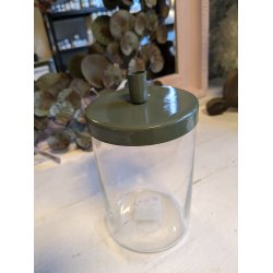 Glasstage med metallg til kertelys fra Ib Laursen