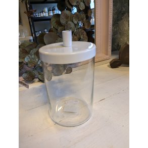 Glasstage med metallg til kertelys fra Ib Laursen