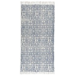 Tppe/Gulvlber med blt mnster fra Ib Laursen