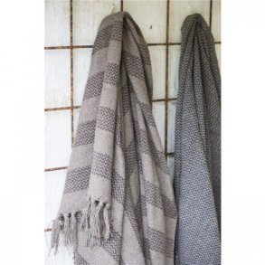 Plaid brun/mrkebl zigzagmnster - Ib Laursen