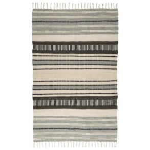 Hndvvet gulvtppe med striber