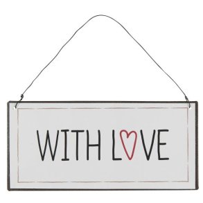 "With love" metalskilt