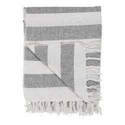 Plaid hvid m. sorte striber - Ib Laursen