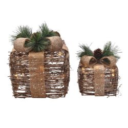 Pyntegaver (st af 2 stk) med lys fra La Vida